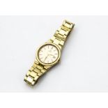A c1970s Omega automatic gold plated gentleman's wristwatch, 37mm case, gold coloured dial with