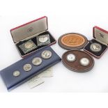 A cased 1974 Settlement of Iceland two silver coin commemorative set, together with a cased silver 2