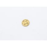 A George I gold quarter guinea, dated 1718, VF