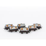 Tri-ang TT Gauge uncommon later issue T73 Shell Tank Wagons with twin logos on each side, unboxed,