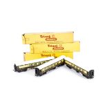 Tri-ang TT Gauge T185 BR Pullman Coaches, 'Eagle', 'Snipe' and 'Falcon', in original boxes, VG-E,