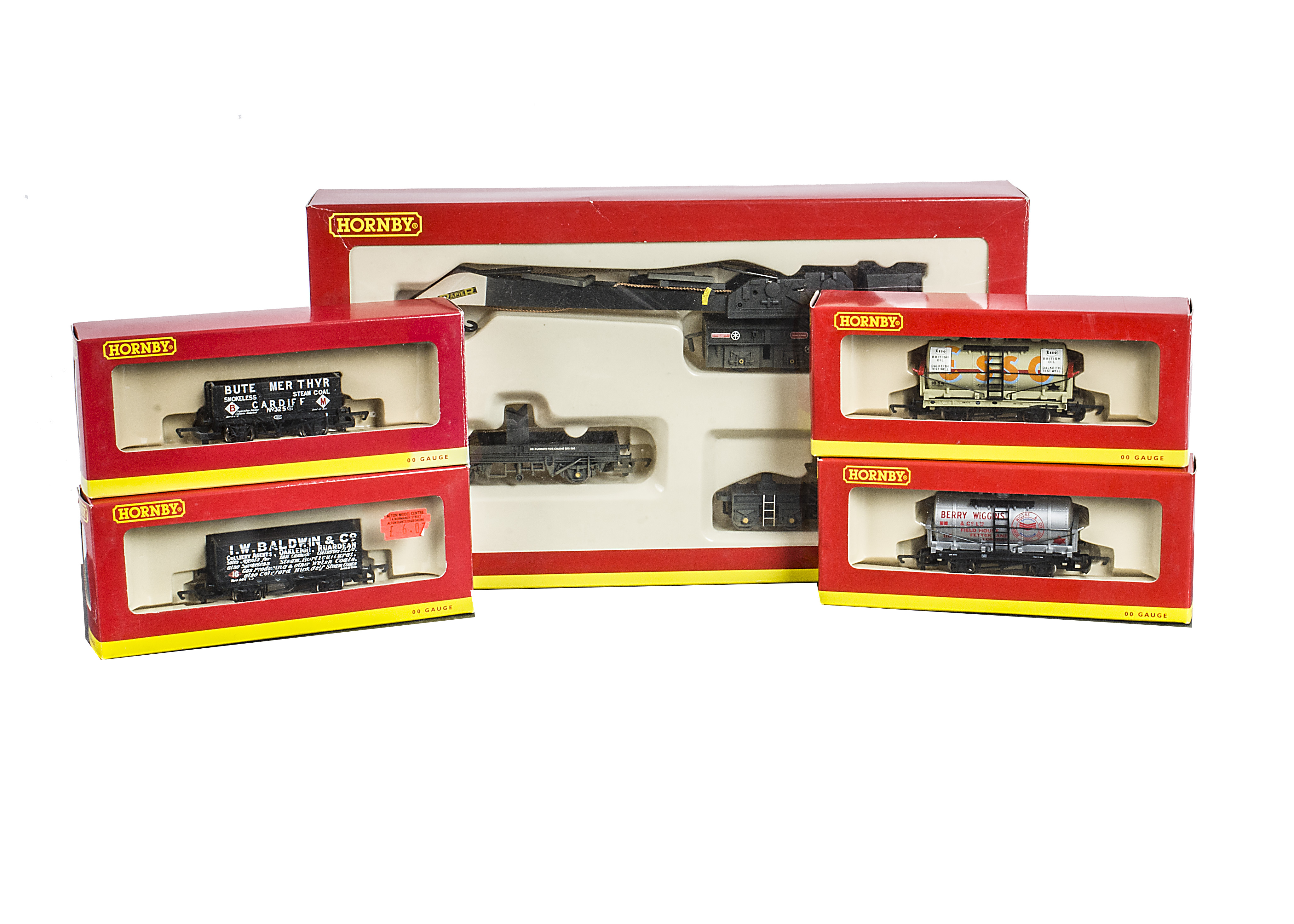 Hornby China 00 Gauge Goods Wagons and Similar Rolling Stock, a boxed collection including tank