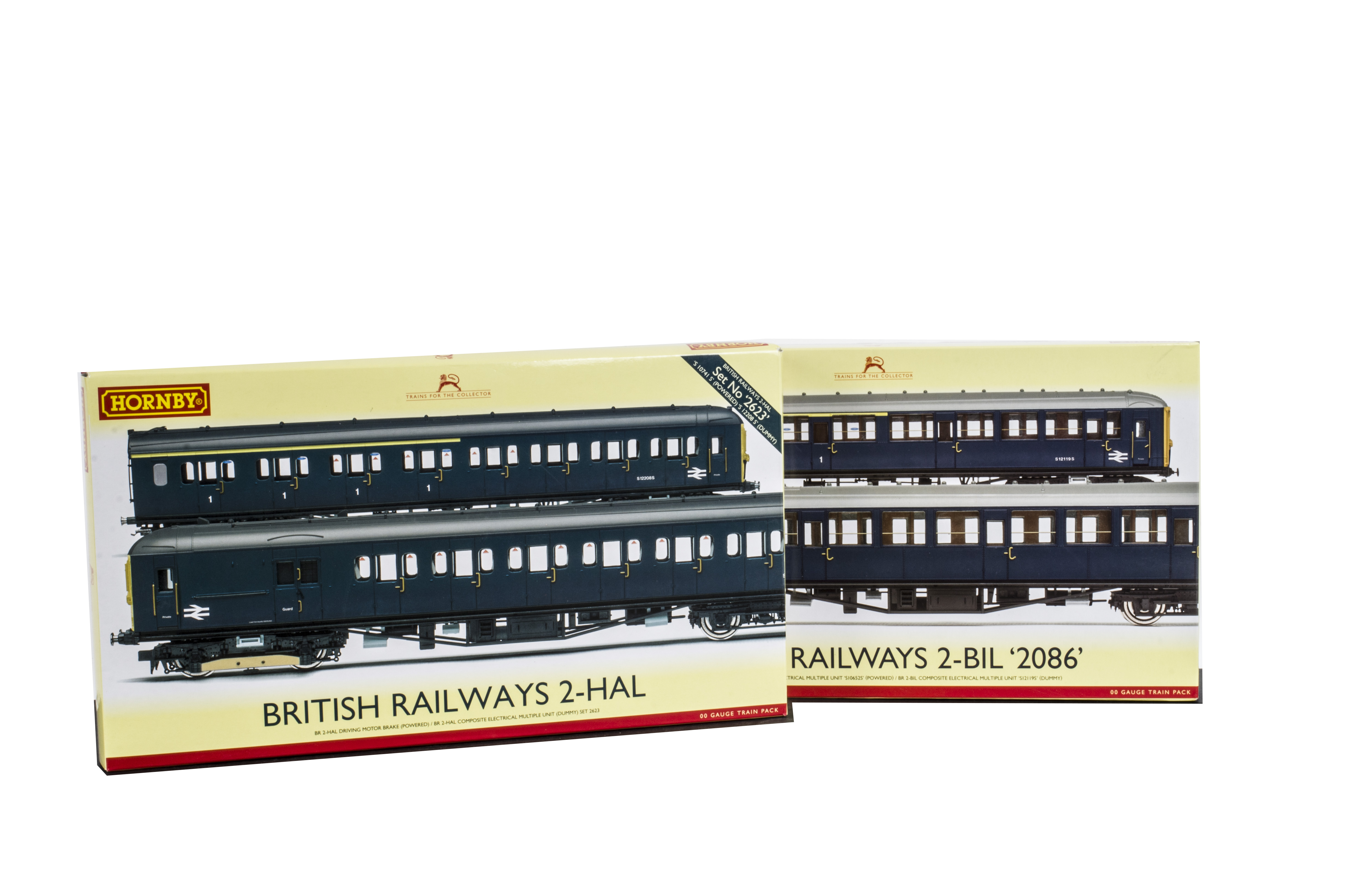 Hornby China 00 Gauge EMU Sets, a boxed duo including R3258 BR 2-BIL 2086 EMU and R3341A BR 2-HAL