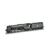 A Seven Mill Models 0 Gauge 2/3-rail Peppercorn A2 Class 4-6-2 Locomotive and Tender, in BR lined