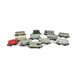 Tri-ang TT Gauge Ore Grain and Salt Wagons, Grain (6), Ore (2), green Salt and red Cement wagons and