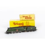 Tri-ang TT Gauge T93 Merchant Navy Class 'Clan Line' Locomotive and Tender, with yellow lining, in