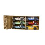 A Pre-War Dinky Toys 23c Mercedes-Benz Racing Car Trade box, comprising six pre-war 23c Mercedes-