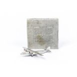 A Dinky Toys Wartime 62p Armstrong Whitworth 'Ensign' Air Liner, silver body, four red three bade