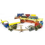 Dinky Toys 974 AEC Hoynor Car Transporter, 917 Mercedes-Benz Truck & Trailer Set, bubble packed