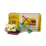 A Dinky Supertoys 975 Ruston Bucyrus Excavator, pale yellow plastic body, green jib and bucket,