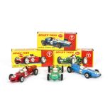 Dinky Toy Racing Cars, 241 Lotus Racing Car, 242 Ferrari Racing Car, 240 Cooper Racing Car, in