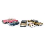 Dinky Toys 100 Lady Penelope's FAB1, 107 Stripey The Magic Mini, with Corgi Toys 262 Lincoln