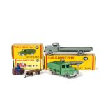 Dublo Dinky Toys, 066 Bedford Flat Truck, 076 Lansing Bagnall Tractor & Trailer, 064 Austin Lorry,