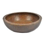 A Gurage Ethiopian chip carved wooden bowl, 55 cm diameter