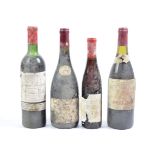 A collection of vintage wine, comprising a bottle of 1966 Château Branaire-Ducru, two bottles of