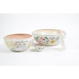 Two Poole Pottery traditional bowls, shape 667, 33 cm diameter; and shape 434, 24.5 cm diameter,