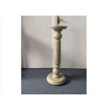 A 20th Century painted wooded torchere, rope-twist column, 100 cm high