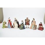 A Royal Doulton Henry VIII and six wives figure set, comprising Henry VIII, HN.3350; Catherine of