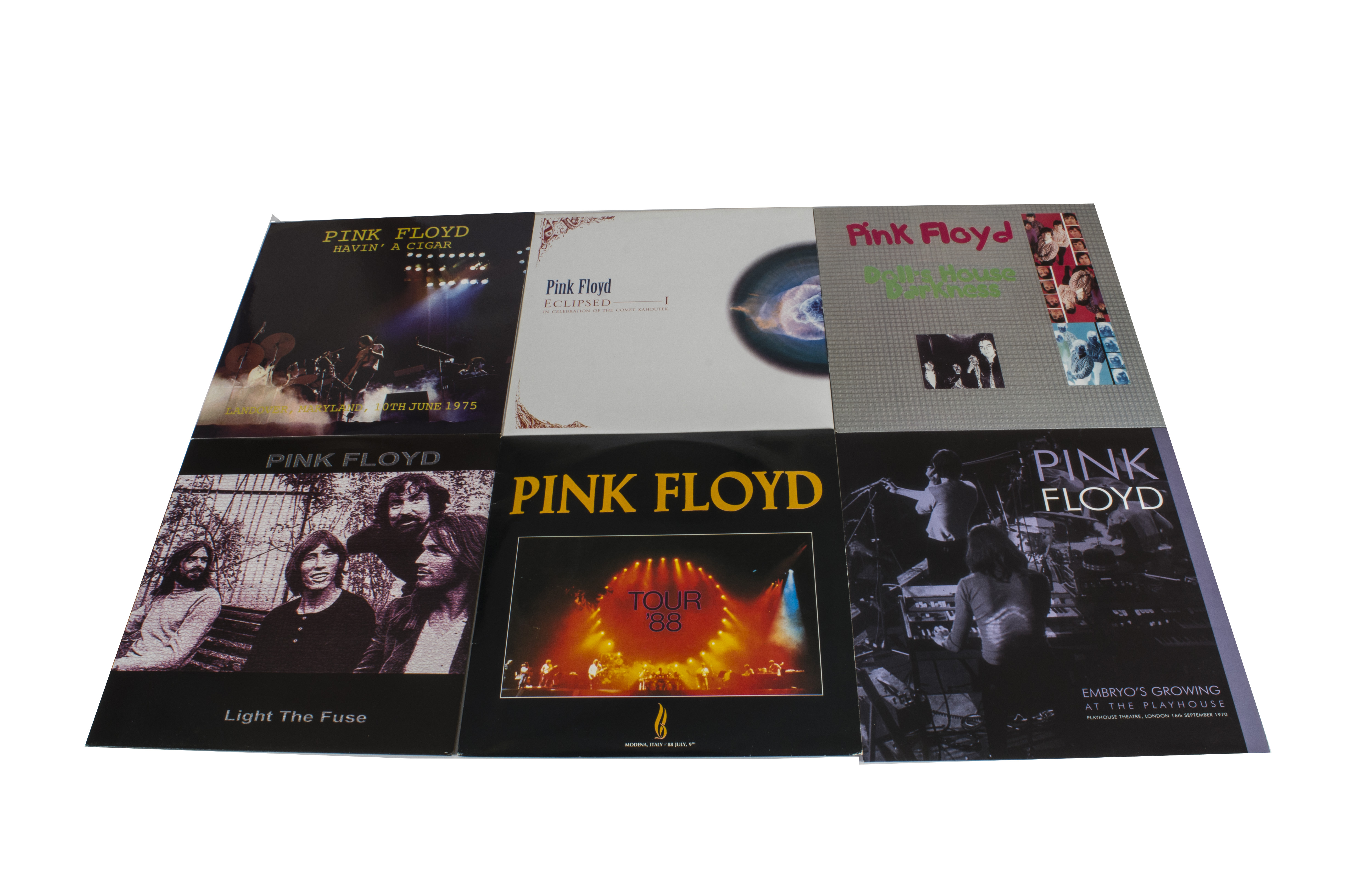 Pink Floyd LPs, six albums comprising Dolls House Darkness, Tour 88 (Triple), Light The Fuse,
