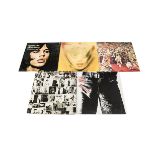 Rolling Stones LPs, five Original UK Rolling Stones and related albums comprising Sticky Fingers (