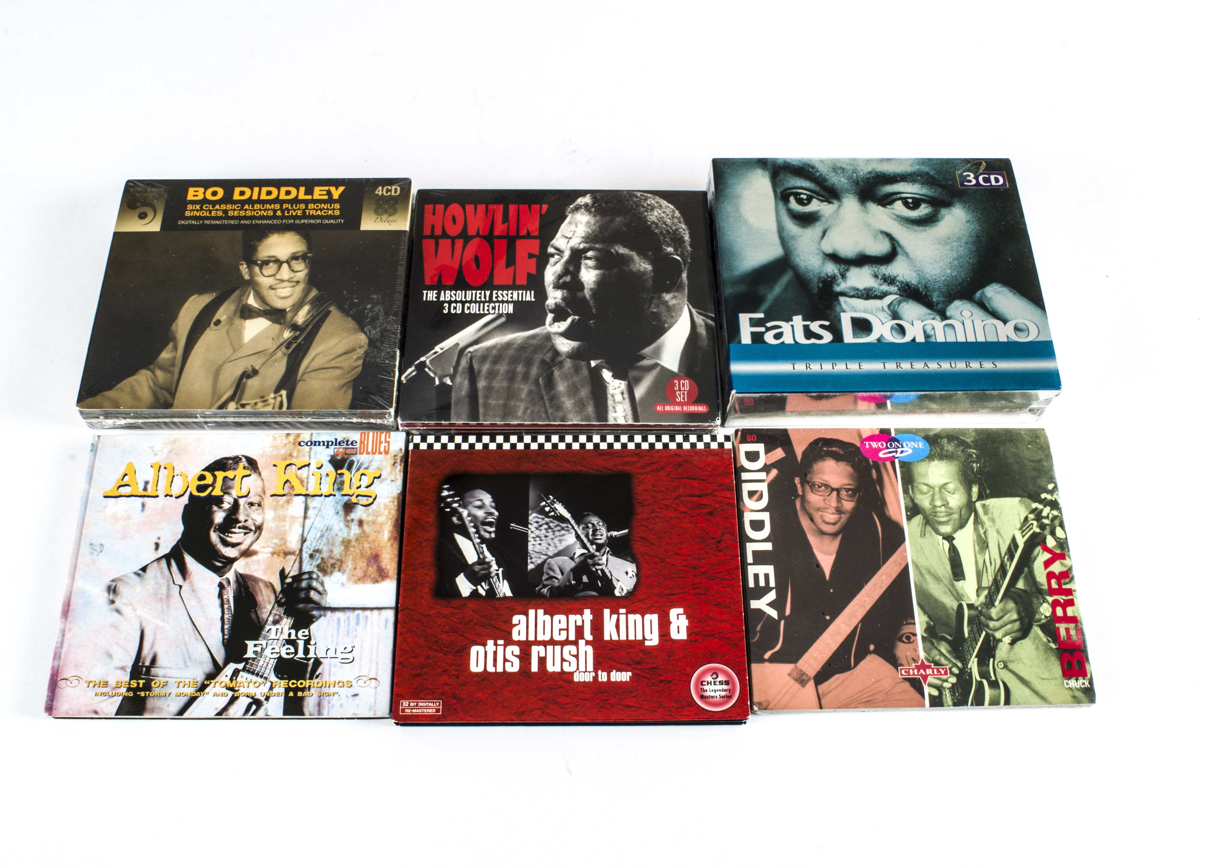 Blues CDs, over two hundred CDs with approximately forty hard cased and the rest soft cased and with