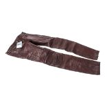 Alexander McQueen Trousers, a Pair of Brown Leather Alexander McQueen trousers - still with original