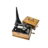 An Edison phonograph, square topped' Standard, No.7970, with Automatic reproducer, gear cover and