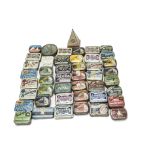 Gramophone needle tins, forty-five, including a Pyramid and a circular Fullotone