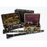 Oboe and Clarinet Parts, two stamped Boosey & Hawkes Emperor without barrel joints and