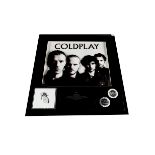 Coldplay / Presentation Disc, A framed and glazed Presentation Display presented to Chris Martin for