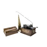 An Edison phonograph, Triumph Model A, No. 84908, with C reproducer, shaving attachment, New Style