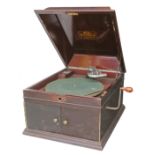 A table grand gramophone, Victrola Model VV IX, with Exhibition soundbox with Flex diaphragm,