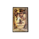 Indiana Jones Posters, three framed and glazed posters Temple of Doom, Last Crusade and Raiders of