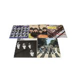 Beatles LPs, five original UK albums comprising Abbey Road (Misaligned apple), Please Please Me,