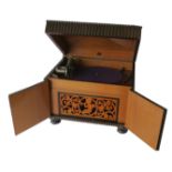 A table grand gramophone, Honos', with gooseneck tone-arm, replacement Columbia soundbox and