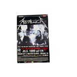 Metallica Convert Poster, poster promoting Metallica concert in Prague, 25th May 1999 (59cm x