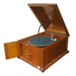 A table grand gramophone, Beltona, with Thorens motor and replacement soundbox (spring defective;