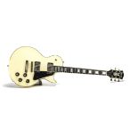 Electric Guitar, Ibanez Custom ivory/gold No 1761534 appears to have cosmetic scratches but