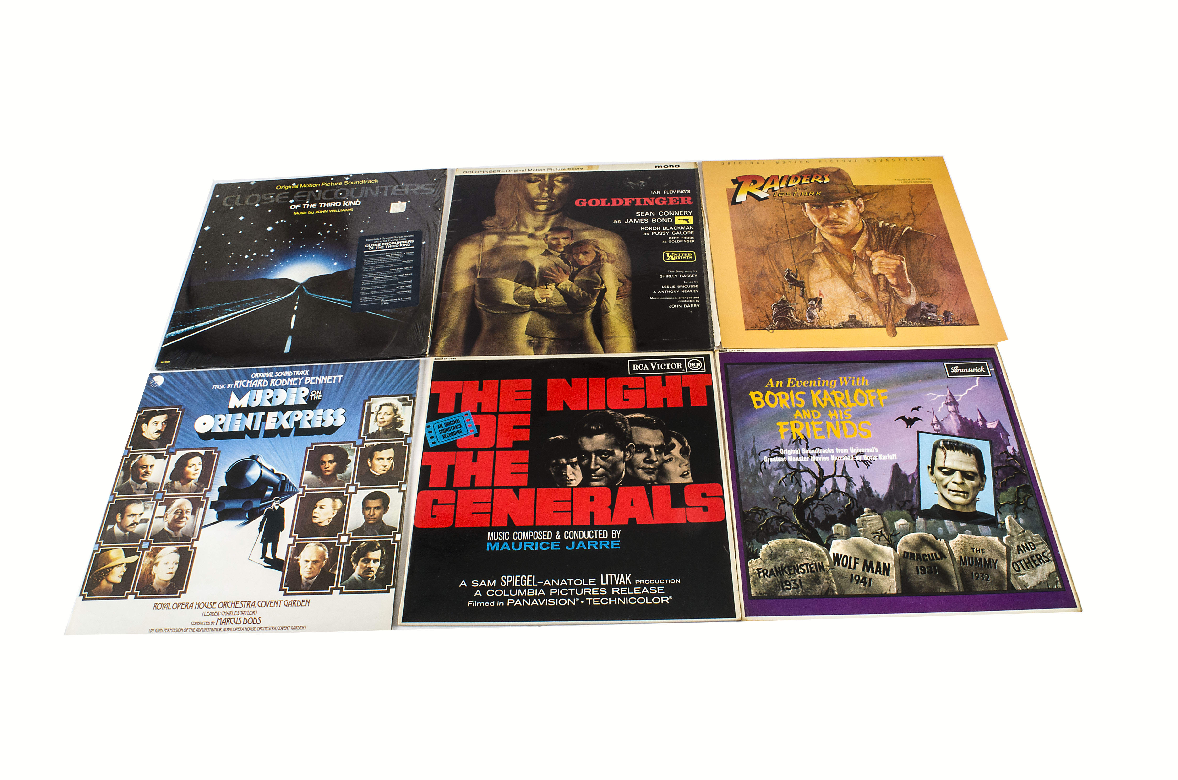 Soundtrack LPs, approximately forty albums of mainly Soundtracks including Goldfinger, Raiders of