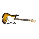 Electric Guitar, Squier Strat by Fender SN CY99086486 Affinity series tobacco sunburst, very good