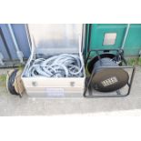 A Large Quantity of Outside Broadcast Cabling, video, audio and power cabling in a large Zarges