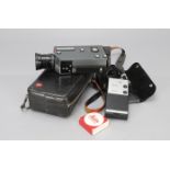 A Leitz Leicina Super RT-1 Professional Super 8 Cine Camera, serial no 314532, with Leicina Vario