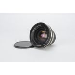 Carl Zeiss Jena 25mm f/4 Flektogon Lens, Praktina fit, serial no 5953796, barrel G, light scratches,