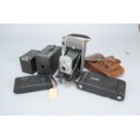 Folding and Box Roll Film Cameras, a Kodak No 1A Autographic Jr folding camera, a Polaroid Model