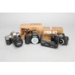 Nikon Cameras, a Nikon F90X with MB-10 multi power grip both in makers box, F80 with 28-80mm f/3.5-