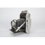A Ensign Selfix 820 Special Folding Camera, with Ross 105mm f/3.8 Xpress lens, shutter working,