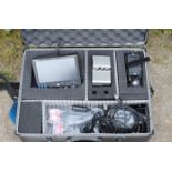 A Teletest Video Monitor Kit, including 200 x 100mm approx screen monitor, charger, 2 batteries