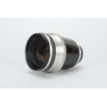 A Carl Zeiss Jena 120mm f/2.8 Biometar Lens, Praktina fit, serial no 5893974, barrel G, light