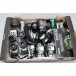 A Tray of APS SLR Cameras, including Nikon Ponnea 600i, S, Canon EOS IX7 kit, EOS IX7, IX7 lIte, EOS