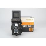 A Yashica Mat-124G TLR Roll Film Camera, serial no 6092241, shutter working, meter untested,